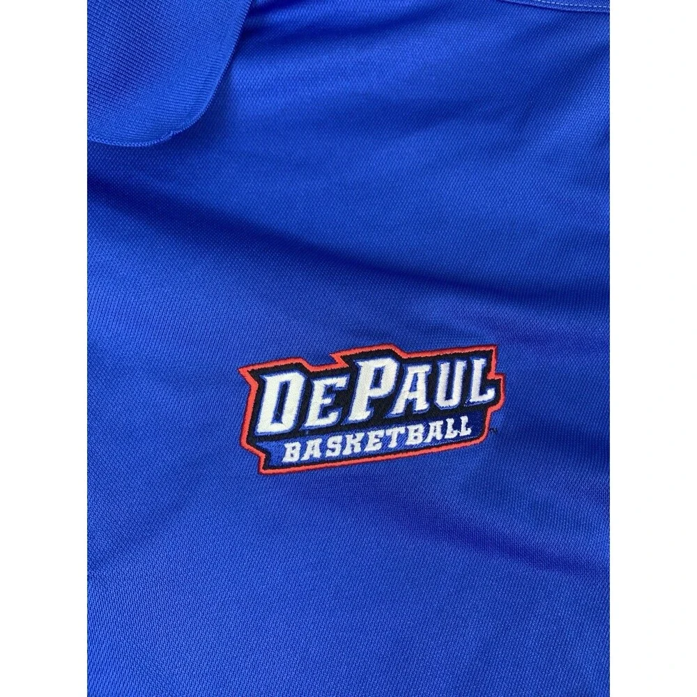 DePaul Blue Demons Nike Dri Fit Polo Shirt, Blue, Moisture Wicking, Size XL